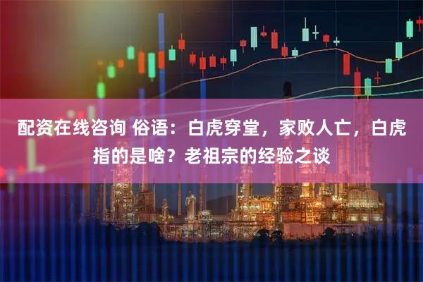 配资在线咨询 俗语：白虎穿堂，家败人亡，白虎指的是啥？老祖宗的经验之谈
